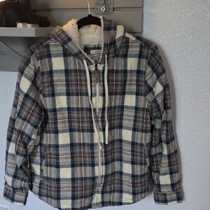 L.L. Bean Checkered Sherpa Hoodie
